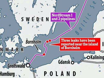 В Швеции сообщили, что с «Северного потока — 2» продолжается утечка газа