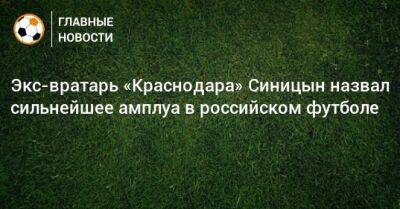 Экс-вратарь «Краснодара» Синицын назвал сильнейшее амплуа в российском футболе
