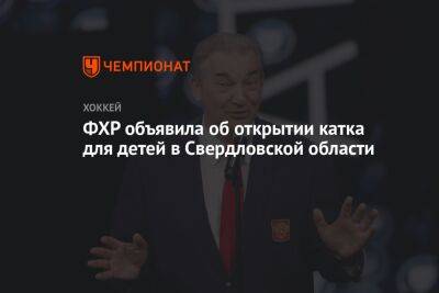 Владислав Третьяк - Алексей Шмыков - ФХР объявила об открытии катка для детей в Свердловской области - championat.com - Свердловская обл.