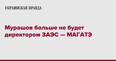 Мурашов больше не будет директором ЗАЭС — МАГАТЭ