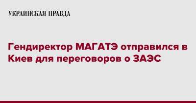 Гендиректор МАГАТЭ отправился в Киев для переговоров о ЗАЭС