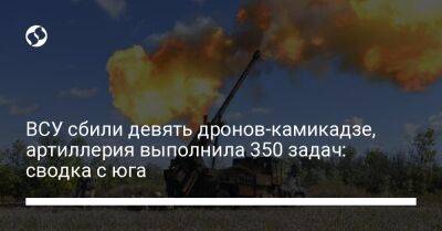 ВСУ сбили девять дронов-камикадзе, артиллерия выполнила 350 задач: сводка с юга