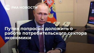 Путин попросил доложить, что надо для стабильной работы потребительского сектора экономики