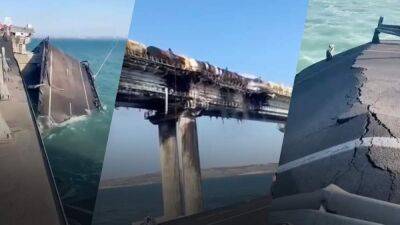 Масштабы впечатляют: росСМИ опубликовали кадры последствий взрыва на Крымском мосту