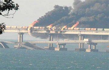 Момент взрыва на Крымском мосту попал на видео
