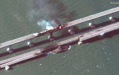Появились снимки Крымского моста до и после взрыва