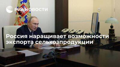 Путин: Россия наращивает экспорт сельхозпродукции и готова помогать беднейшим странам мира