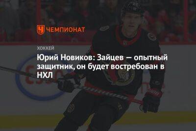 Юрий Новиков: Зайцев — опытный защитник, он будет востребован в НХЛ