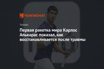 Первая ракетка мира Карлос Алькарас показал, как восстанавливается после травмы