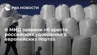 МИД: в европейских портах арестованы до 280 тысяч тонн минеральных удобрений из России