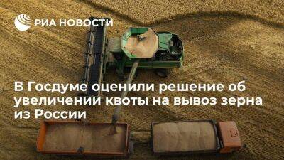Депутат Школкина: увеличение квоты на вывоз зерна из России позволит стабилизировать цены