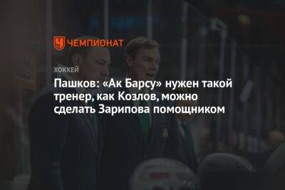 Пашков: «Ак Барсу» нужен такой тренер, как Козлов, можно сделать Зарипова помощником