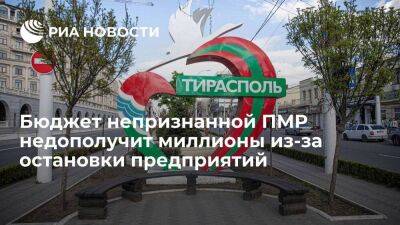 Бюджет непризнанной ПМР недополучит 480 миллионов рублей из-за остановки предприятий