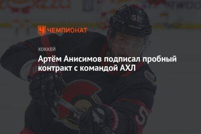 Артём Анисимов подписал пробный контракт с командой АХЛ