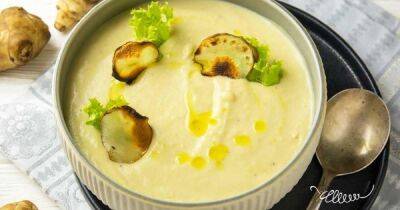 Рецепт крем-супа из топинамбура, лука и сливок от Клопотенко