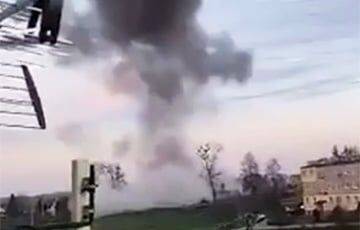 Появилось видео с места падения ракеты в Польше