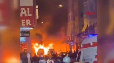 Новый взрыв прогремел в Стамбуле: улица и машины в огне