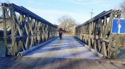 В Балаклее открыли временный мост на трассе Харьков-Змиев
