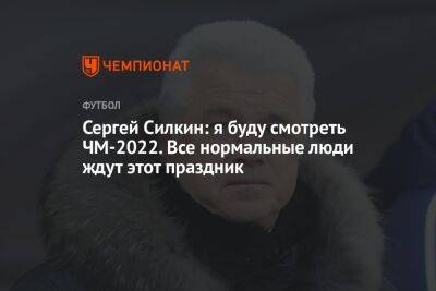 Сергей Силкин: я буду смотреть ЧМ-2022. Все нормальные люди ждут этот праздник