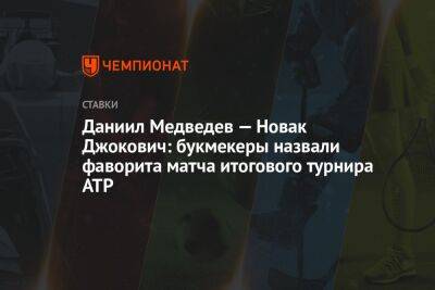 Даниил Медведев — Новак Джокович: букмекеры назвали фаворита матча итогового турнира ATP