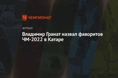 Владимир Гранат назвал фаворитов ЧМ-2022 в Катаре