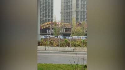 В Ташкенте на стройплощадке многоэтажки рухнул башенный кран