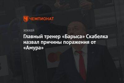 Главный тренер «Барыса» Скабелка назвал причины поражения от «Амура»