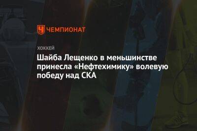 Шайба Лещенко в меньшинстве принесла «Нефтехимику» волевую победу над СКА