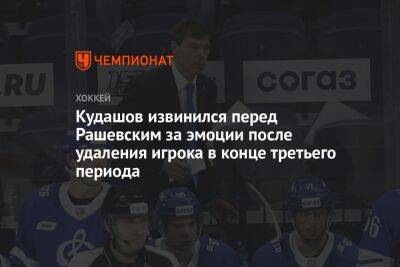 Кудашов извинился перед Рашевским за эмоции после удаления игрока в конце третьего периода