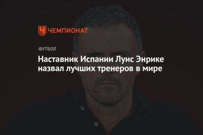 Наставник Испании Луис Энрике назвал лучших тренеров в мире