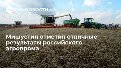 Мишустин заявил, что в России в этом году намолотили 150 миллионов тонн зерна