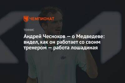 Андрей Чесноков — о Медведеве: видел, как он работает со своим тренером — работа лошадиная