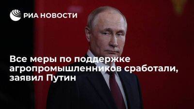 Путин заявил, что все меры по поддержке агропромышленников в условиях санкций сработали