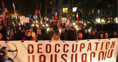 Против войны в Украине и членства в ОДКБ: В Ереване прошли протесты накануне визита Путина (ФОТО)