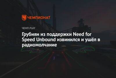 Грубиян из поддержки Need for Speed Unbound извинился и ушёл в радиомолчание