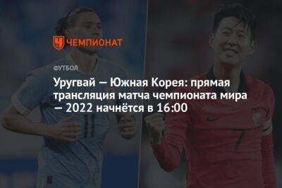 Уругвай — Южная Корея: прямая трансляция матча чемпионата мира — 2022 начнётся в 16:00