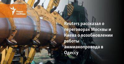 Reuters рассказал о переговорах Москвы и Киева о возобновлении работы аммиакопровода в Одессу