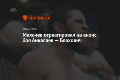 Махачев отреагировал на анонс боя Анкалаев — Блахович
