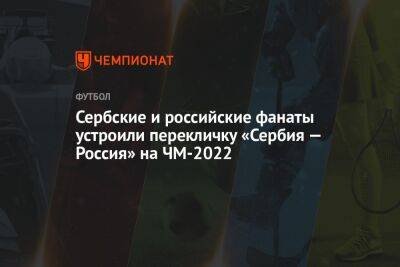 Сербские и российские фанаты устроили перекличку «Сербия — Россия» на ЧМ-2022