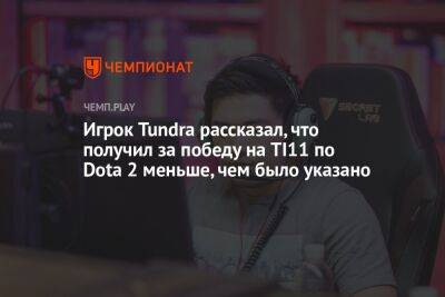 Игрок Tundra рассказал, что получил за победу на TI11 по Dota 2 меньше, чем было указано