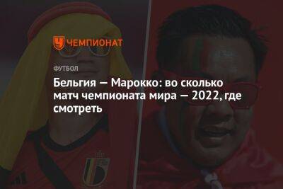 Бельгия — Марокко: во сколько матч чемпионата мира — 2022, где смотреть