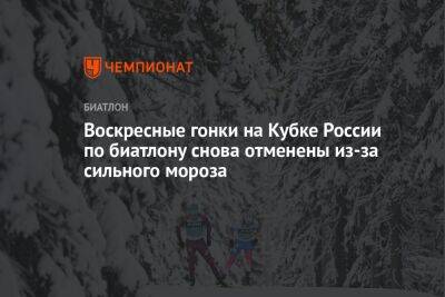 Воскресные гонки на Кубке России по биатлону снова отменены из-за сильного мороза
