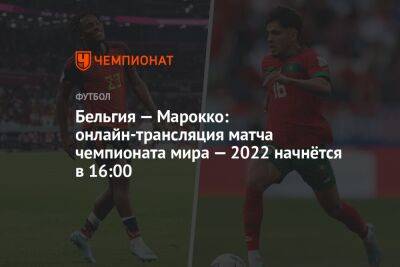 Бельгия — Марокко: онлайн-трансляция матча чемпионата мира — 2022 начнётся в 16:00