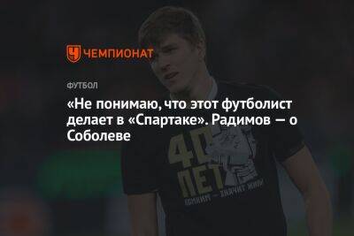 «Не понимаю, что этот футболист делает в «Спартаке». Радимов — о Соболеве