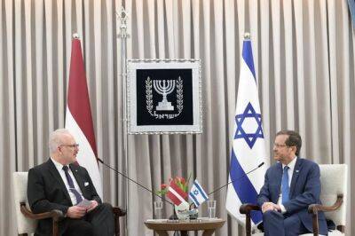 Герцог встретился в Иерусалиме с президентом Латвии Эгилсом Левитсом