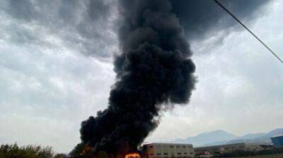В Турции вспыхнул мощный пожар на химическом заводе