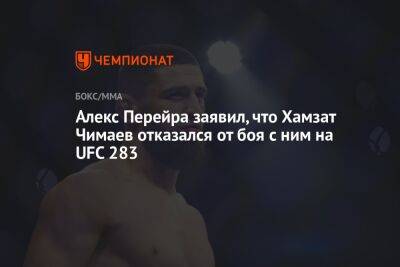 Алекс Перейра заявил, что Хамзат Чимаев отказался от боя с ним на UFC 283