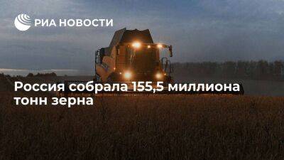 Патрушев: в России собрали 155,5 миллиона тонн зерна с 97 процентов посевных площадей
