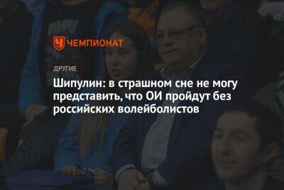 Шипулин: в страшном сне не могу представить, что ОИ пройдут без российских волейболистов