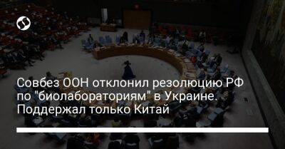 Совбез ООН отклонил резолюцию РФ по "биолабораториям" в Украине. Поддержал только Китай